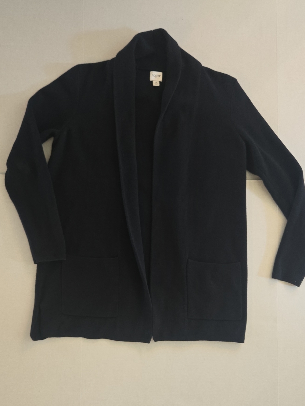 J. Crew Black Open-Front Knit Cardigan